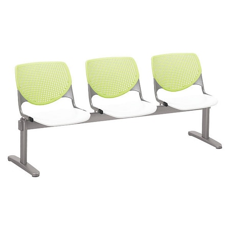 Kfi Kool Beam Seat Beam Seating, Tan Back, 71 in W 22" L 31" H, Polypropylene Seat 2300BEAM3-BP14-SP08