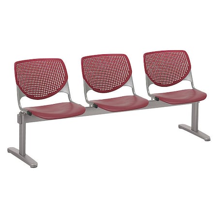 Kfi Kool Beam Seat Beam Seating, 71 in W 22" L 31" H, Polypropylene Seat 2300BEAM3-P07