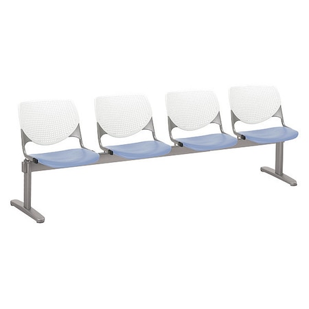 Kfi Kool Beam Seat Beam Seating, Blue Back, 95 in W 22" L 31" H 2300BEAM4-BP08-SP20