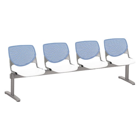 Kfi Kool Beam Seat Beam Seating, Blue Back, 95 in W 22" L 31" H 2300BEAM4-BP20-SP08