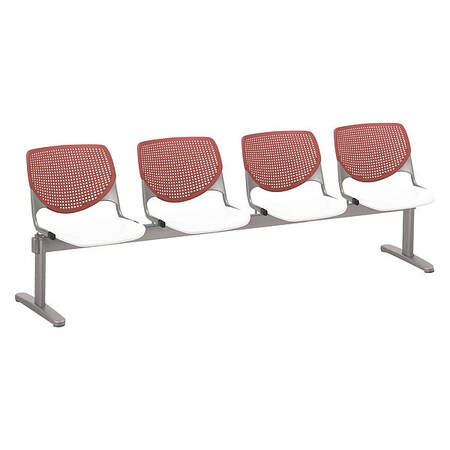 Kfi Kool Beam Seat Beam Seating, 95 in W 22" L 31" H 2300BEAM4-BP41-SP08