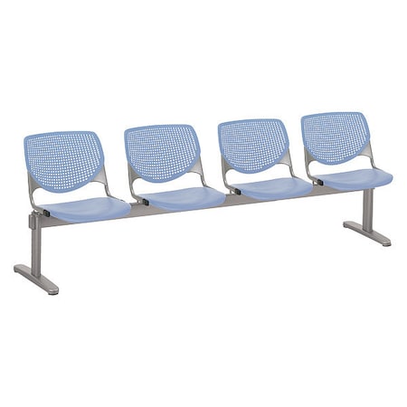 Kfi Kool Beam Seat Beam Seating, Blue Back, 95 in W 22" L 31" H 2300BEAM4-P20
