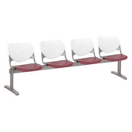 Kfi Kool Beam Seat Beam Seating, Tan Back, 95 in W 22" L 31" H, Polypropylene Seat 2300BEAM4-BP08-SP07