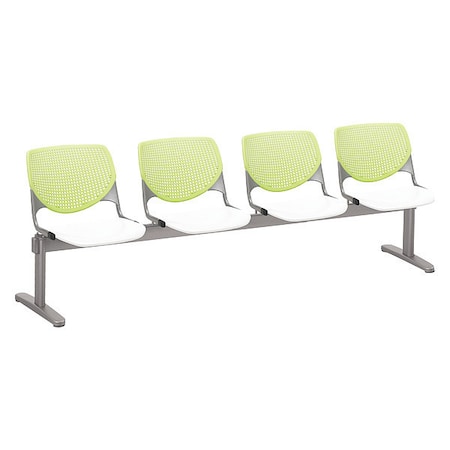 Kfi Kool Beam Seat Beam Seating, 95 in W 22" L 31" H, Polypropylene Seat 2300BEAM4-BP14-SP08