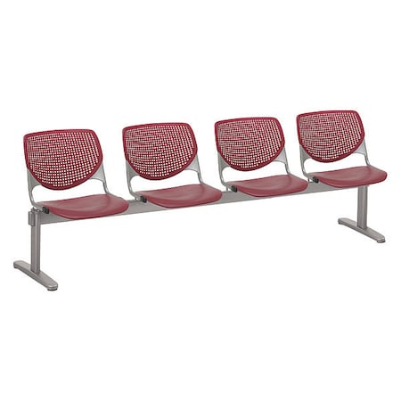 Kfi Kool Beam Seat Beam Seating, 95 in W 22" L 31" H, Polypropylene Seat 2300BEAM4-P07