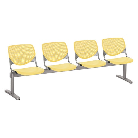 Kfi Kool Beam Seat Beam Seating, Tan Back, 95 in W 22" L 31" H, Polypropylene Seat 2300BEAM4-P12