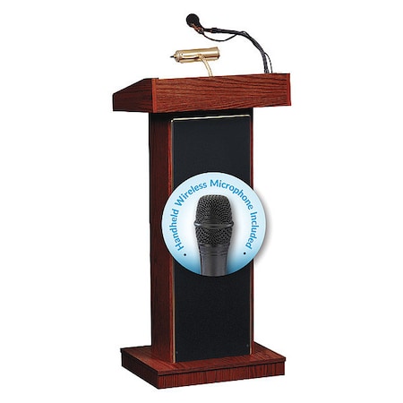 Oklahoma Sound Orator Wireless Sound Lectern, Mahogany 800X-MY/LWM-5