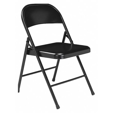 National Public Seating Commercialine Folding Chair, Stl, Blk, PK4 910