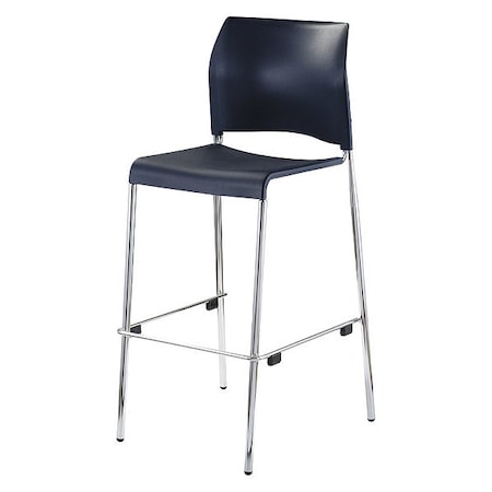 National Public Seating Cafe Bar Stool, Plastic Seat, Black 8810B-11-10