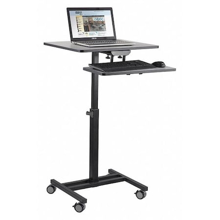 Oklahoma Sound Adjustable Desk EduTouch Sit-Stand Cart, Coated Stl Frame, 20.75" D X 27.75" to 44.5" H, 26" W X EDTC