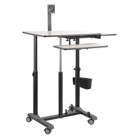 Oklahoma Sound Adjustable Desk EduTouch Pro Sit-Stand Cart, 22" D X 27.75" to 44.5" H, Gray Nebula, 32.25" W X EDTCP