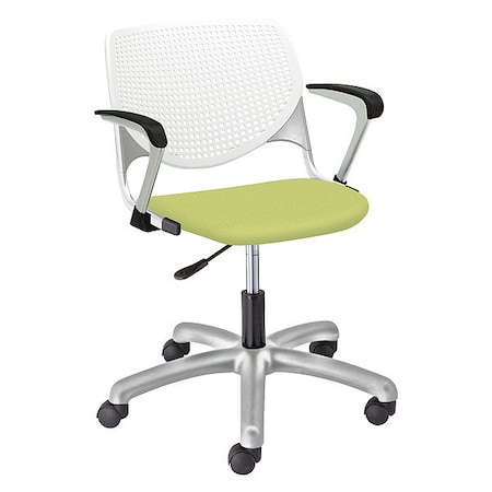 Kfi Kool Task Seating Chair, Black Back, 22-1/2 in W 22" L 35" H, Padded TK2300-ARMS