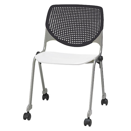 Kfi Poly Stack Chair, Black Back CS2300-BP10-SP08