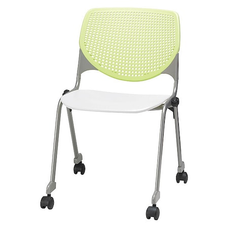 Kfi Poly Stack Chair, Lime Gn Back CS2300-BP14-SP08