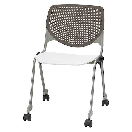 Kfi Poly Stack Chair, Brwnstne Back CS2300-BP18-SP08