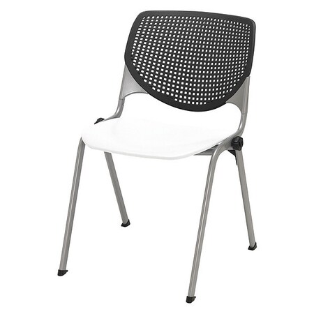 Kfi Poly Stack Chair, Black Back 2300-BP10-SP08