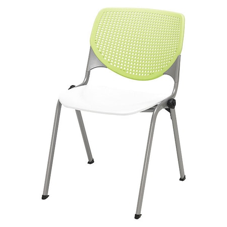 Kfi Poly Stack Chair, Lime Gn Back 2300-BP14-SP08