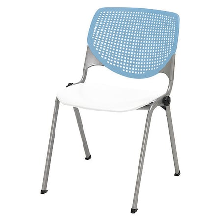 Kfi Poly Stack Chair, Sky Blue Back 2300-BP35-SP08
