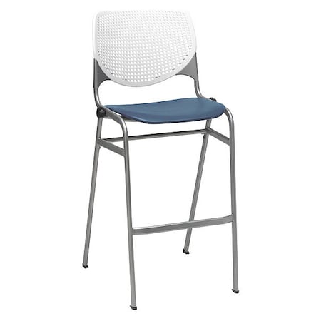 Kfi Poly Stack Barstool, Navy Seat BR2300-BP08-SP03