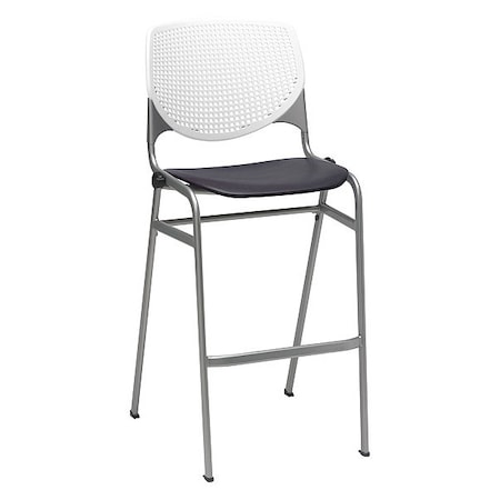 Kfi Poly Stack Barstool, Black Seat BR2300-BP08-SP10