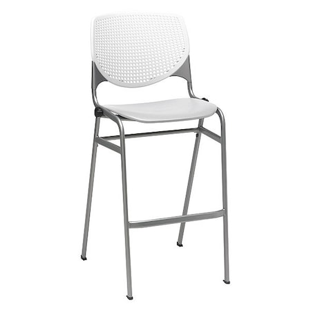 Kfi Poly Stack Barstool, Lt Grey Seat BR2300-BP08-SP13
