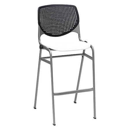 Kfi Poly Stack Barstool, Black Back BR2300-BP10-SP08