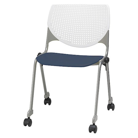 Kfi Poly Stack Chair, Navy Seat CS2300-BP08-SP03