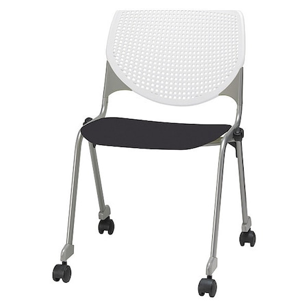 Kfi Poly Stack Chair, Black Seat CS2300-BP08-SP10