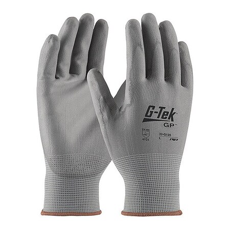 Pip Glove Coated, Gray, Seamless, XL, PR 33-G125/XL