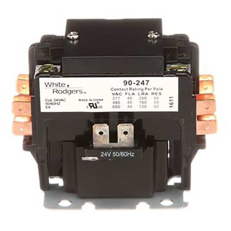 White-Rodgers Contactor, Type 122, 24V, 40A 90-247
