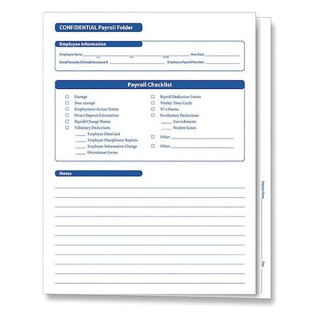 Complyright Employee Payroll Folder, Confidentl, PK25 A2317