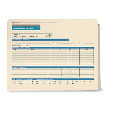 Complyright Employee Record Organizer, Expndbl, PK25 A3101