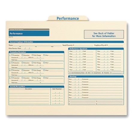 Complyright Employee Performance Folder, PK25 A0312