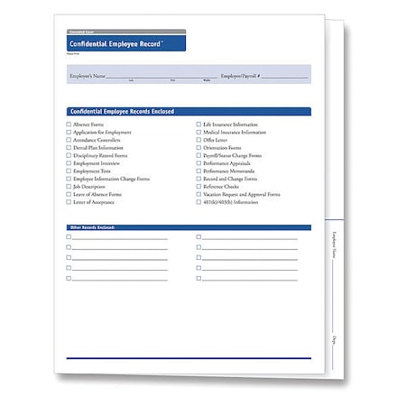 Complyright Record Folder, Concealed, Confid, PK25 A0653