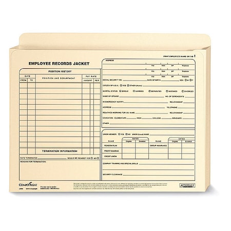 Complyright Employee Record Jckt, Expndbl Letter, PK25 A5008