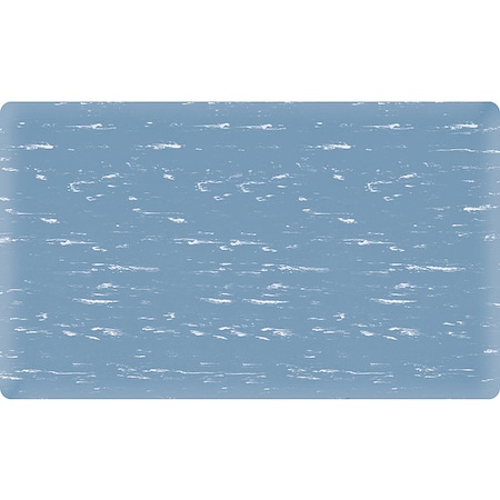 Apache Mills Antifatigue Mat, 2 ft L x 60 ft W, 7/8 in Thickness, Marbleized Vinyl, Blue 3956405002x60