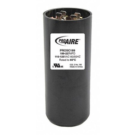 Perfect Aire Start Capacitor, Rnd, 189-227MFD/110-125V PROSC189
