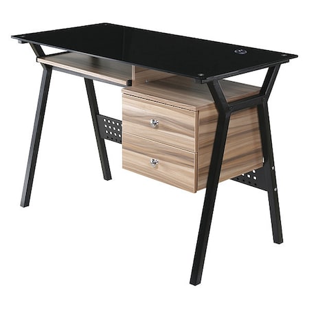 Onespace Desk Wood Drawers Keyboard Tray 50 Ld5105wn Zoro Com