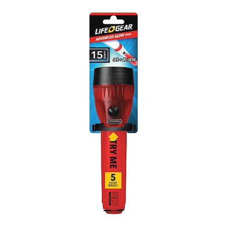 LIFE+GEAR Flashlight, Glow, Mini, Red, LED LG124