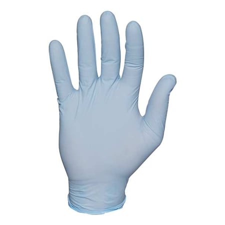 Showa 6005PF, Disposable Gloves, 4.00 to 4.99 mil Palm, Nitrile, Powder-Free, M (8), 100 PK, Blue 6005PFM