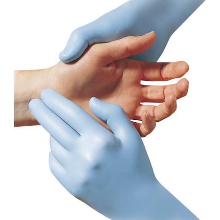 Showa 9905PF, Disposable Gloves, 6.00 to 6.99 mil Palm, Nitrile, Powder-Free, XL (10), 50 PK, Light Blue 9905PFXL