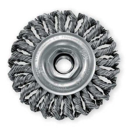 WEILER Knot Wire Wheel Wire Brush, Threaded Arbor 13106