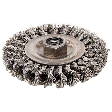 WEILER Twist Wire Wheel Wire Brush, Threaded Arbor 94253