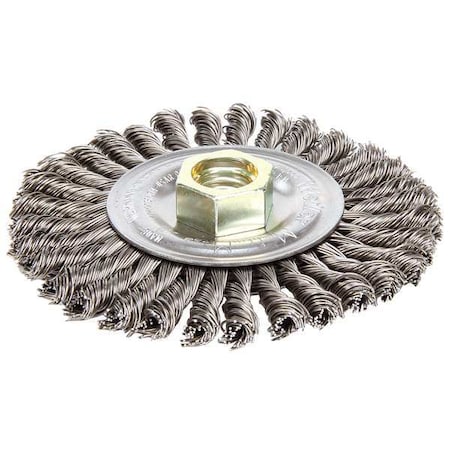 Weiler Twist Wire Wheel Wire Brush, Threaded Arbor 94263