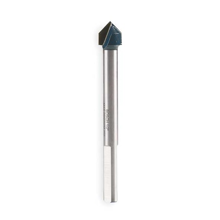 Bosch Glass and Tile Bit, 1/2 In, 3 3/4 In L GT600