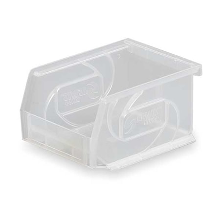 Lewisbins Hang & Stack Storage Bin, Plastic, Clear, 3 in H, 4 1/8 in W, 5 3/8 in L PB54-3 Clear