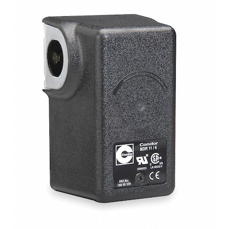 Condor Usa Pressure Switch, Standard, DPST, 1 Ports, 1/4" NPT, 40 to 175 psi Range 11KAXX
