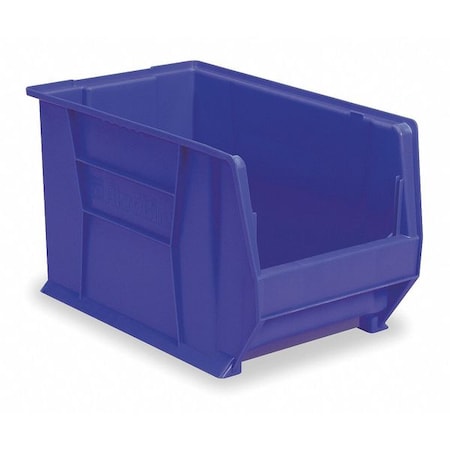 Akro-Mils Storage Bin,  Blue,  Plastic,  20 in L x 12 3/8 in W x 12 in H,  200 lb Load Capacity 30282BLUE