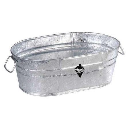 Zoro Select Utility Tub, 5-1/2 gal., Silver 0-OV