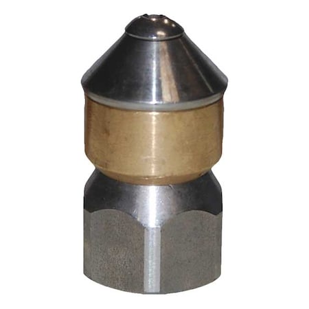 Zoro Select Rotating Sewer Nozzle, Size 4.5, 3600 psi, GPM at 2000 PSI: 3.18 MLRSN38045